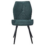 Стілець HANK чорний каркас/темно-зелений тк., фото 5
