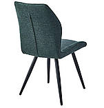 Стілець HANK чорний каркас/темно-зелений тк., фото 6