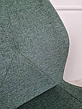 Стілець HANK чорний каркас/темно-зелений тк., фото 9