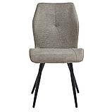 Стілець HANK чорний каркас/темний беж тк., фото 6