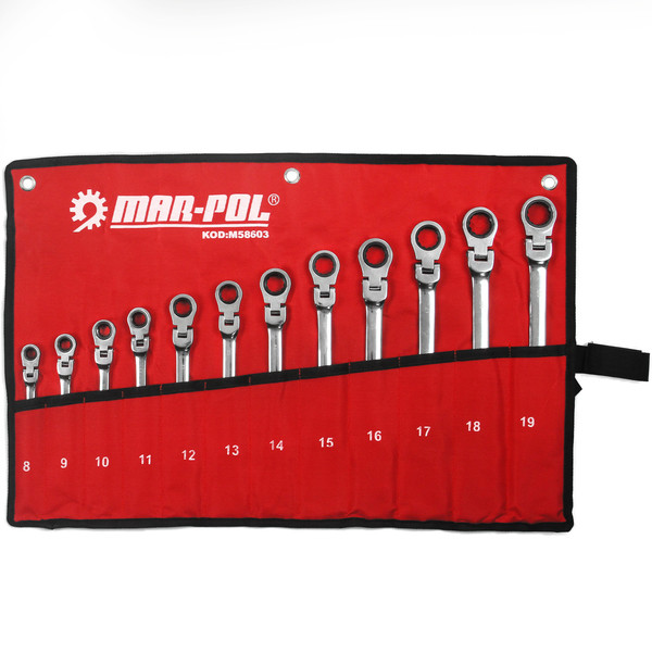 Трещіткові інструменти 8-19 MAR-POL M58603 Набір ключів 8-19, фото 1