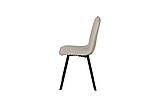 Стілець COREY TEX чорний каркас/кремовий тк., фото 3