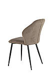 Стілець NEIL чорний каркас/темний беж тк., фото 4