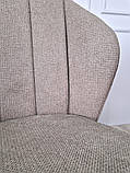 Стілець NEIL чорний каркас/темний беж тк., фото 8