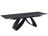 Стіл обідній розкладний WILLIAM CERAMIC 180-260 см чорний, фото 2