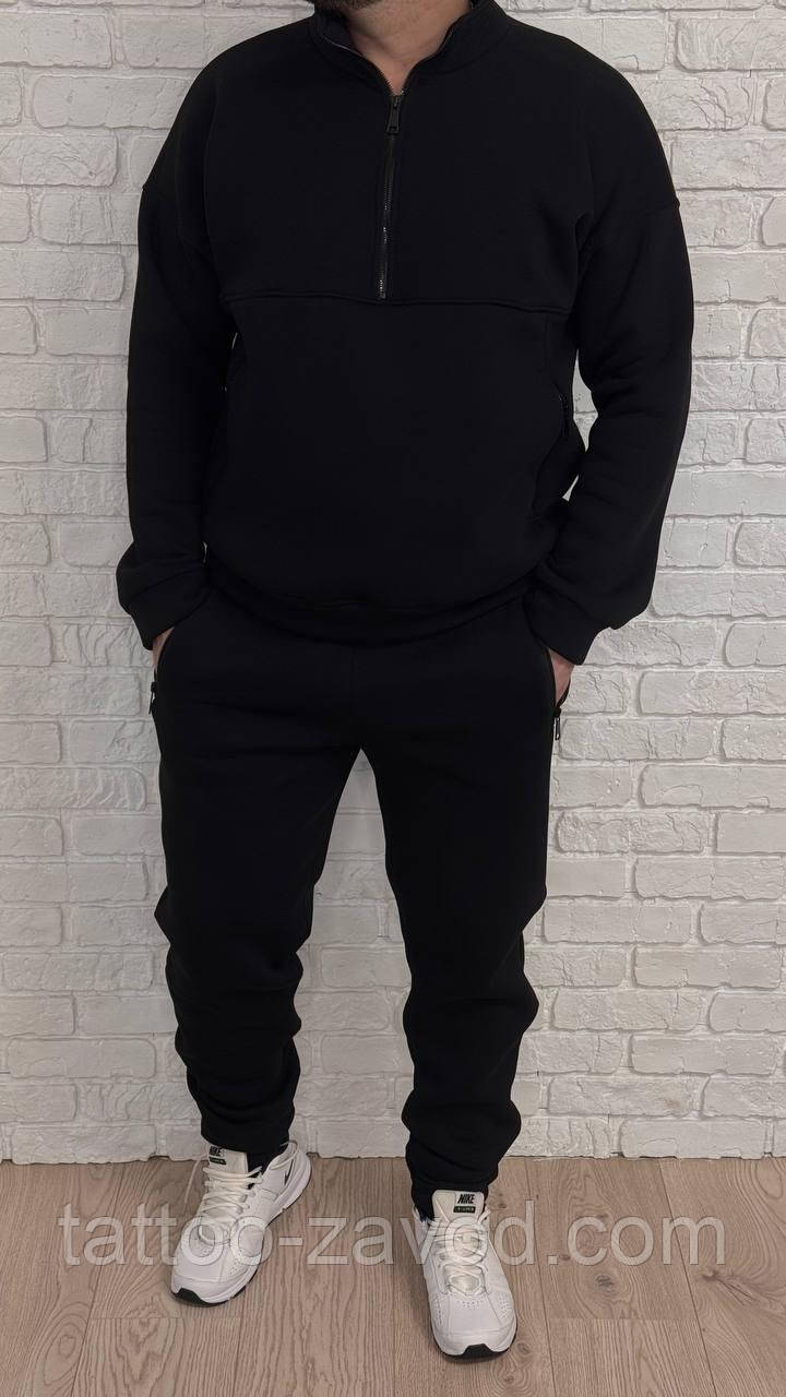 Теплий костюм чоловічий тринитка на флісі S M L XL XXL