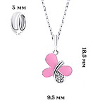 UmaUmi Кулон Метелик блискучий з рожевою емаллю та фіанітами, фото 3