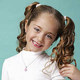 UmaUmi Кулон Метелик блискучий з рожевою емаллю та фіанітами, фото 4