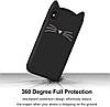 Силіконовий чохол для iPhone XS Max - 3D Cat (Кіт з вусами), Чорний, фото 6