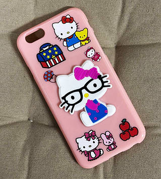 Силіконовий чохол для iPhone 6S/6 - Hello Kitty, Рожевий