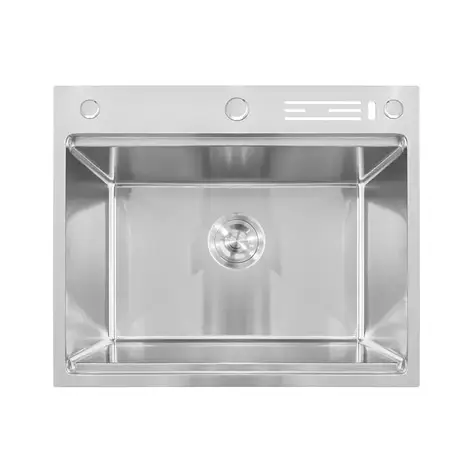 Мийка Mixxus MH6050-SK NANO-SILVER (3.0/0.8) з н. ст. зі сходинкою для сухоцвіт., з підст. під ножі (нерж.), фото 1