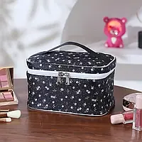 Модна косметичка з квітковим принтом для жінок, велика місткість, портативний органайзер для макіяжу з поліест