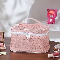Модна косметичка з квітковим принтом для жінок, велика місткість, портативний органайзер для макіяжу з поліест