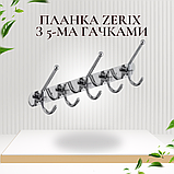 Планка з 5 гачками для ванної кімнати, Настінний вішак із 5 гачками, фото 3