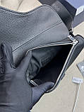 Чоловіча сумка-слінг чорна плечова нагрудна сумка, сідло-якість преміум, фото 5