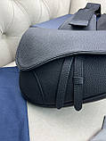 Чоловіча сумка-слінг чорна плечова нагрудна сумка, сідло-якість преміум, фото 7