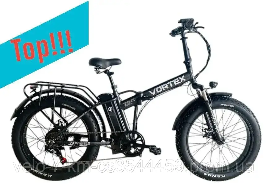 Електровелоспед складний алюмінієвий Corso Vortex 500W/48V/13AH, зібраний на 75% у коробці