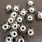 Гайка меблева забивна корончаста для квадратних труб М6 d15.7-17.1мм, фото 2