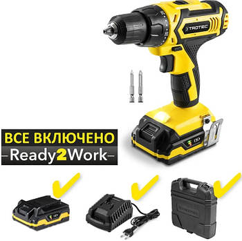 Акумуляторний дриль-шурупокрут Trotec PSCS 11-20V + кейс (4410000302) Німеччина