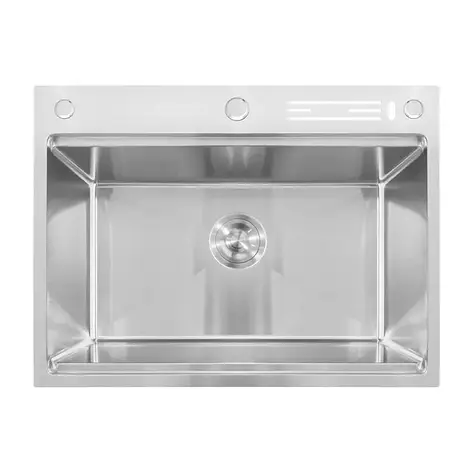 Мийка Mixxus MH7050-SK NANO-SILVER (3.0/0.8) з н. ст. зі сходинкою для сухоцвіт., з підст. під ножі (неірж.), фото 1