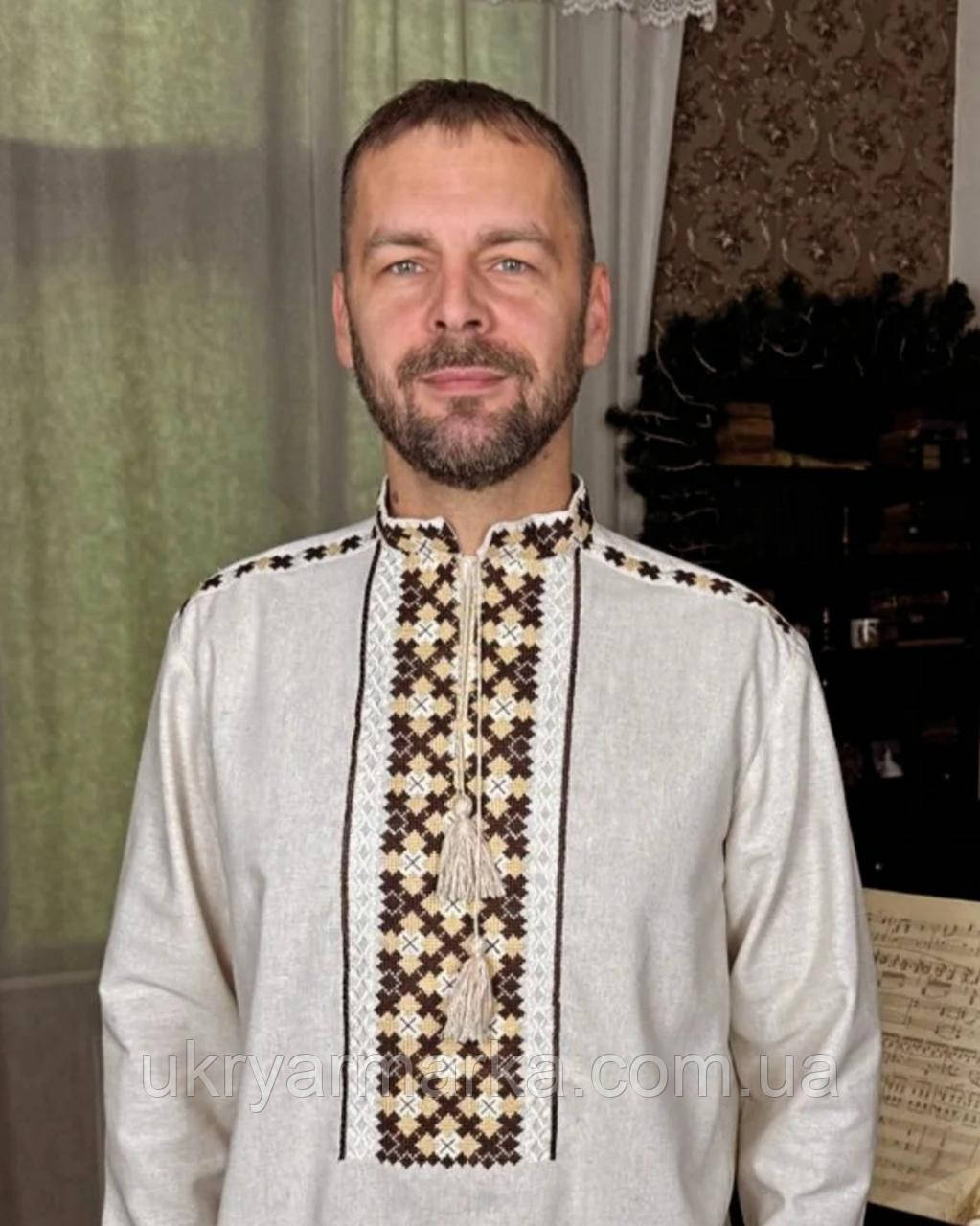 Сорочка для чоловіка з вишивкою в старовинному стилі "Перше кохання - 2"