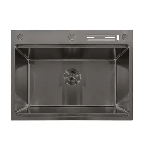 Мийка Mixxus MH7050-SK NANO-BLACK (3.0/0.8) з н. ст. зі сходинкою для сухоцвіту, з підст. під ножі (графіт), фото 1