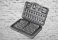 Набір біт для шурупокрута 100 шт AL-FA ALSB100 Біти для шурупокрута шестигранні в кейсі