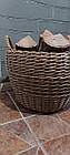 Дровник плетений, корзина для дров, кошик з штучного ротанга, 20 л, фото 2