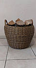 Дровник плетений, корзина для дров, кошик з штучного ротанга, 20 л, фото 4