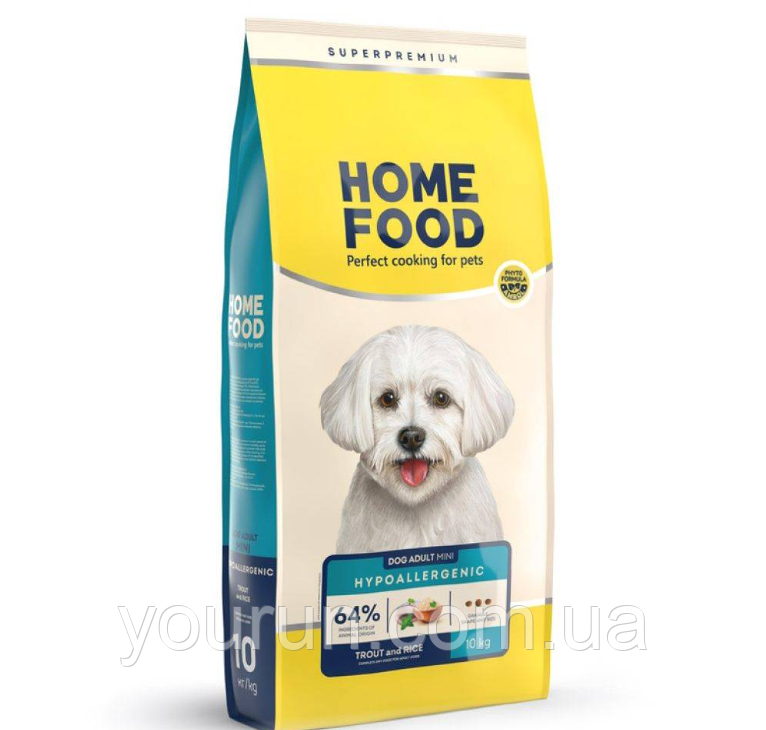 Home Food (Хом Фуд) - сухий корм для дорослих собак дрібних порід (Форель з Рисом та Овочами), 10кг