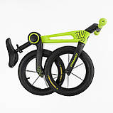 Біговел дитячий Corso колеса 14 дюймів NL-83150 Салатовий, складана нейлонова рама, надувні колеса 14',, фото 4