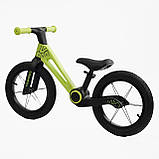 Біговел дитячий Corso колеса 14 дюймів NL-83150 Салатовий, складана нейлонова рама, надувні колеса 14',, фото 5