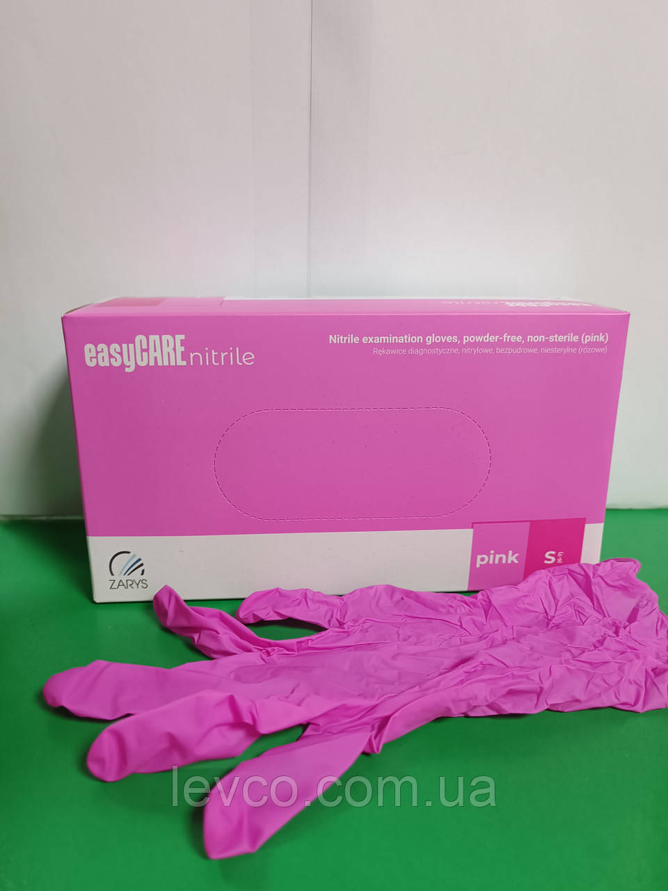 РУКАВИЦІ НІТРИЛОВІ  EasyCare РОЖЕВІ ХС 100 ШТ 50 ПАР, фото 1