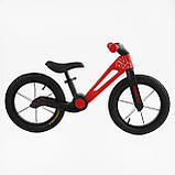 Біговел дитячий Corso колеса 14 дюймів NL-60320 Червоний, складана нейлонова рама, надувні колеса 14',, фото 3