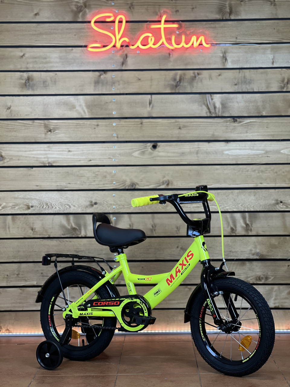 Дитячий велосипед 14" Corso MAXIS CL-14663 на зріст 95-105 см жовтий