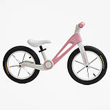 Біговел дитячий 14 дюймів Corso NL-96022 Рожевий, складана нейлонова рама, надувні колеса 14', велобіг, фото 3