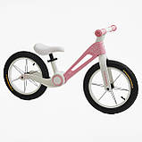 Біговел дитячий 14 дюймів Corso NL-96022 Рожевий, складана нейлонова рама, надувні колеса 14', велобіг, фото 4