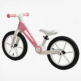 Біговел дитячий 14 дюймів Corso NL-96022 Рожевий, складана нейлонова рама, надувні колеса 14', велобіг, фото 5