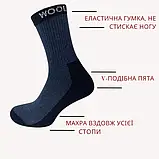 Набір чоловічих шкарпеток теплих високих вовняних Лео WOOL 40-45 3 пари Сірий/Синій/Хакі (ROZ6501054593), фото 3