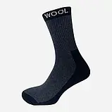 Набір чоловічих шкарпеток теплих високих вовняних Лео WOOL 40-45 3 пари Сірий/Синій/Хакі (ROZ6501054593), фото 10