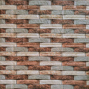 Декоративна 3D панель 700х770х4мм Коричнева цегла піщаник (340) SW-00000531