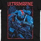 Футболка чорна Morze Warhammer  V14 Ultramarine, фото 3