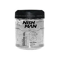 Гель для гоління Nishman №6 Easy Shave Shaving Gel, Прозорий в банці, 750 мл (10104029)