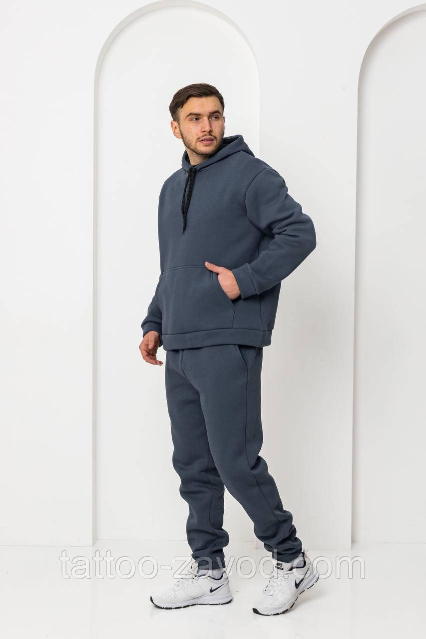 Теплий костюм чоловічий тринитка на флісі худі та штани S M L XL