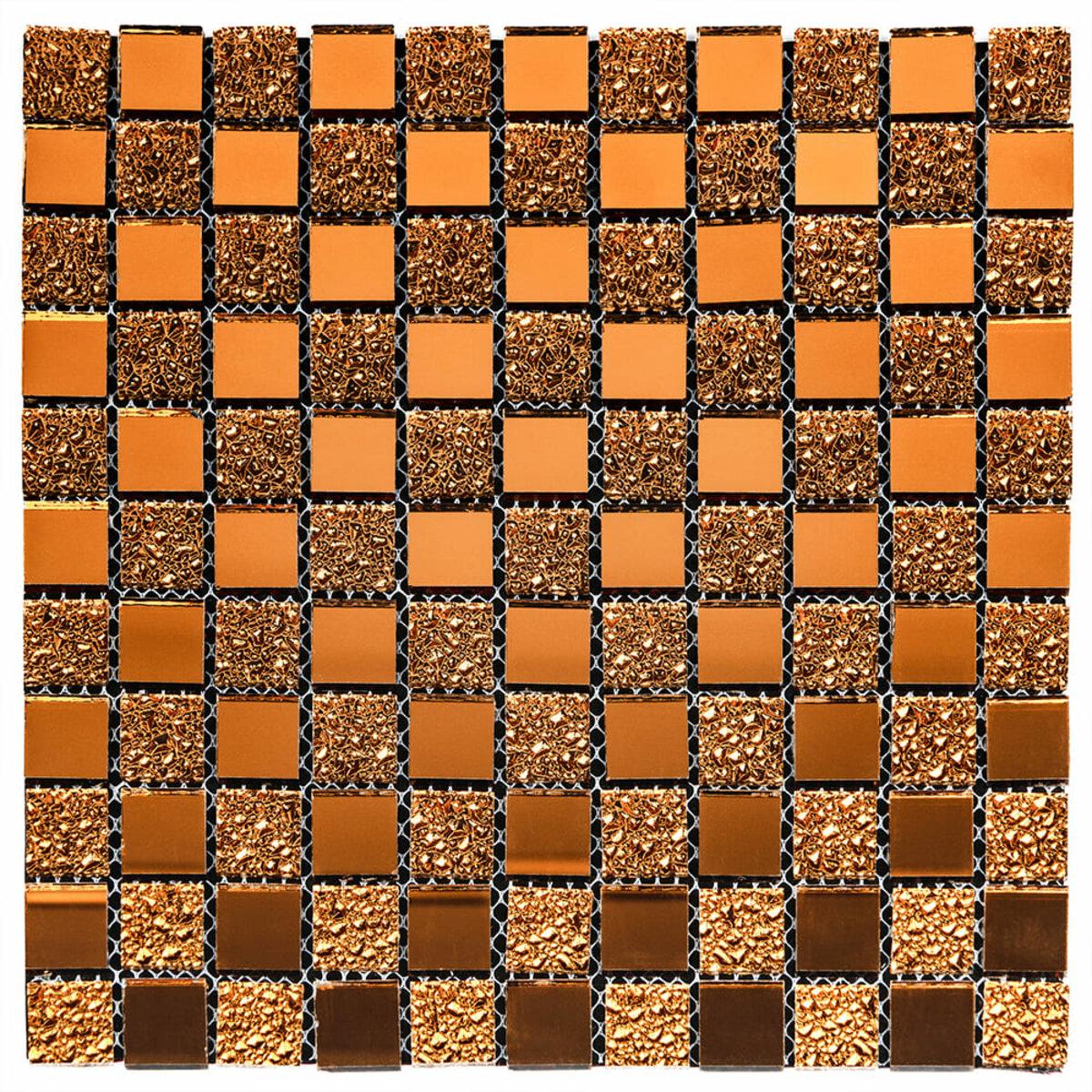 Мозаїка з декоративного скла 298х298х4,5мм Оранж SW-00002360