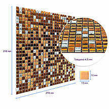 Мозаїка дзеркальна 298х298х4,5мм Мідна SW-00002370, фото 3