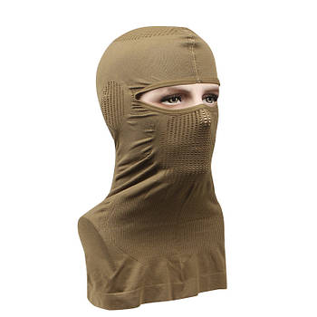 Тактична балаклава Lesko 003 Brown маска підшоломник повітропроникна тканина демісезонна 5 шт.