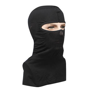 Тактична балаклава Lesko 003 маска Black підшоломник повітропроникна тканина демісезонна 2 шт.