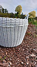 Дровник плетений з ручками зі штучного ротанга ручної роботи 20 л, фото 4