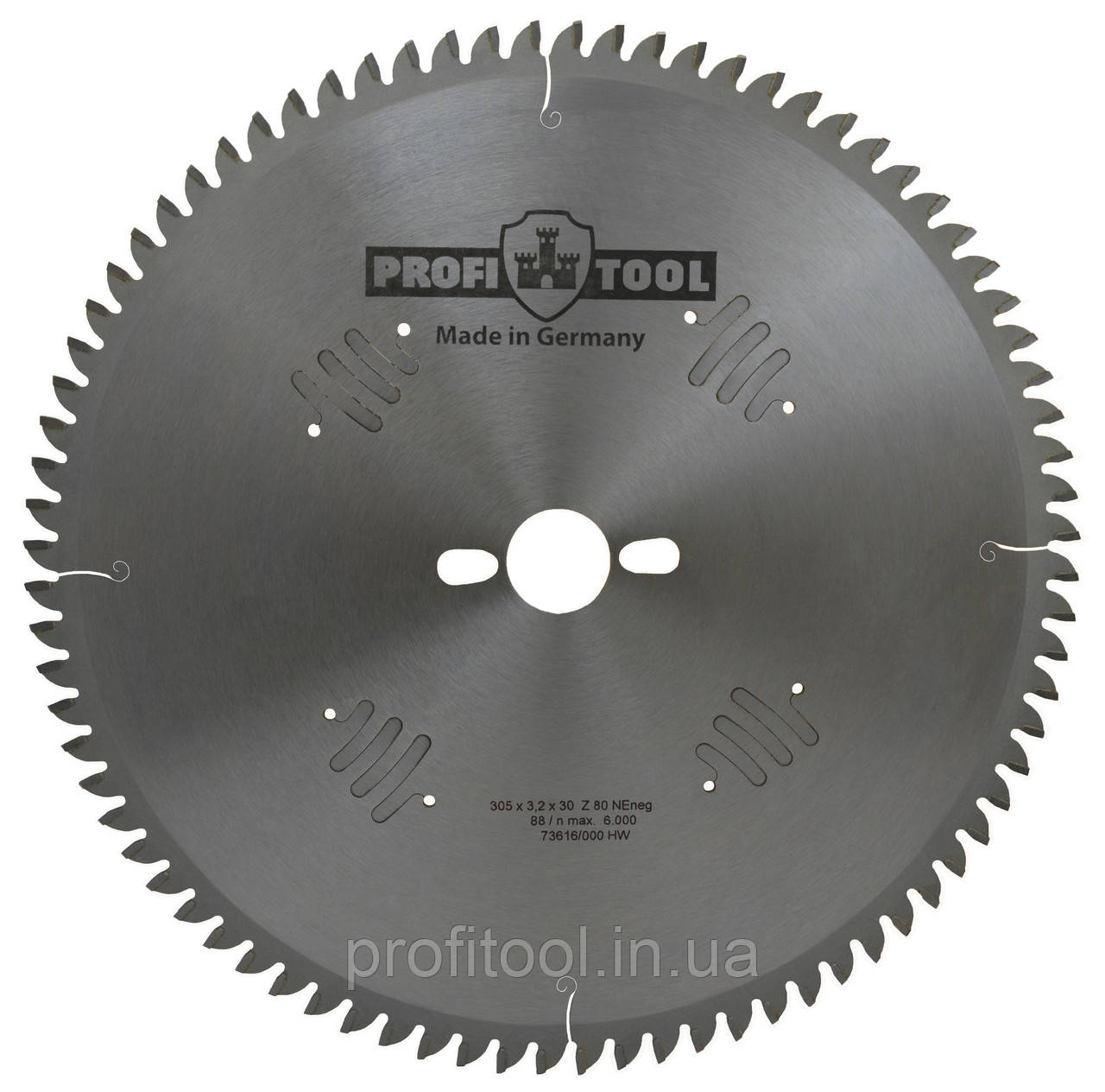 Диск пиляльний PROFITOOL - 305х3,2х2,5х30 мм Z=80, TFneg (NE) (2130504)